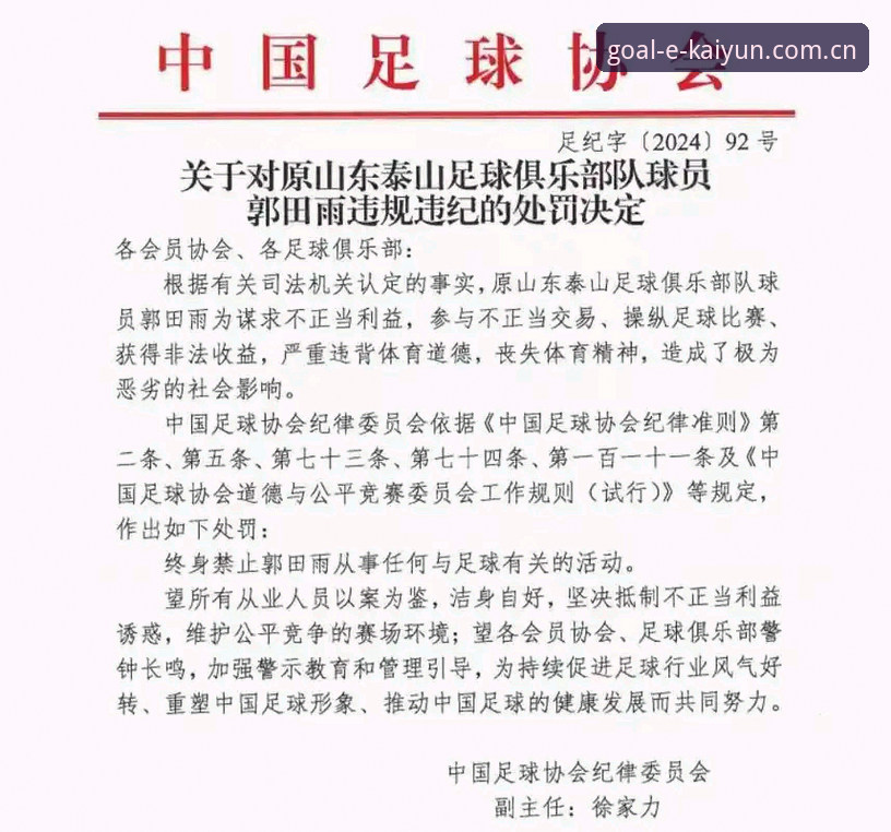 中国足协第三批禁足名单详解：17人终身禁赛，48人面临重罚